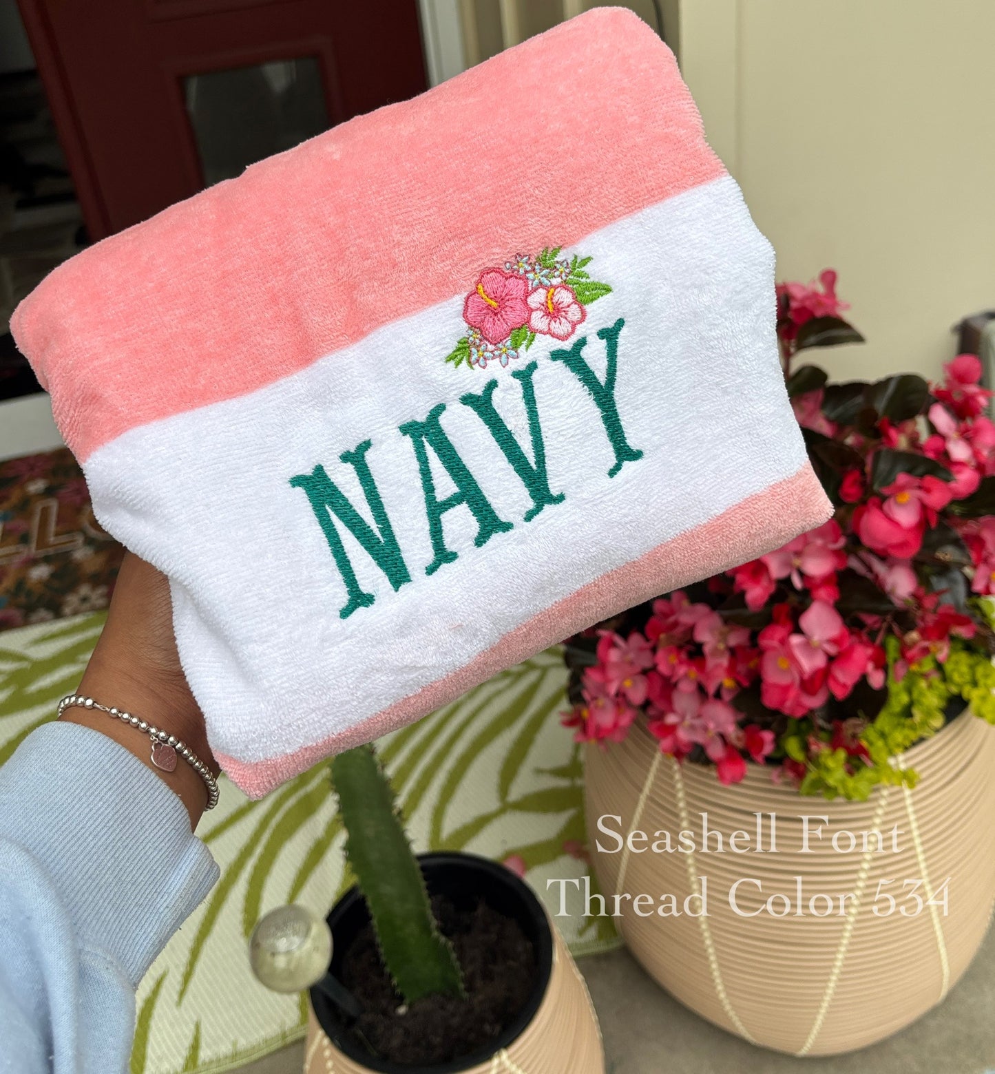 Custom Name Pool Towel