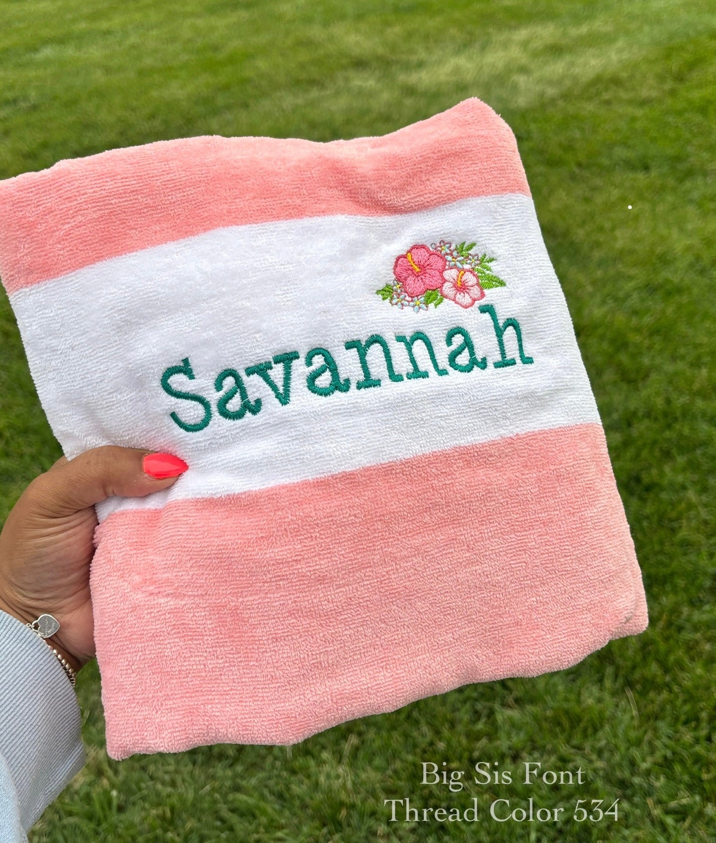 Custom Name Pool Towel