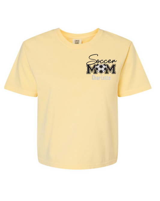 Soccer Mom T-Shirt – Personalized with Kid’s Name - Boxy Fit