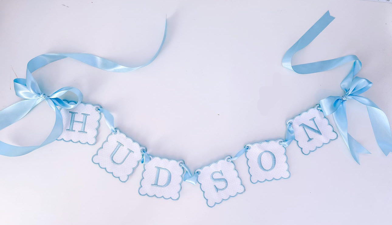 Square Baby Name Custom Banner