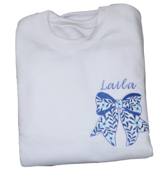 Personalized Coquette Chinoiserie Bow