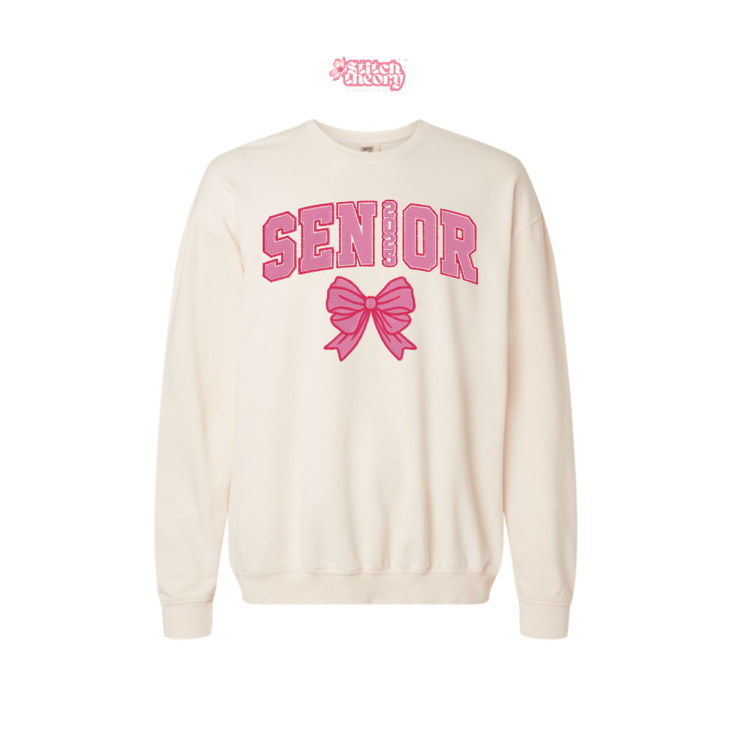 Ivory Senior Bow Lightweight Crewneck