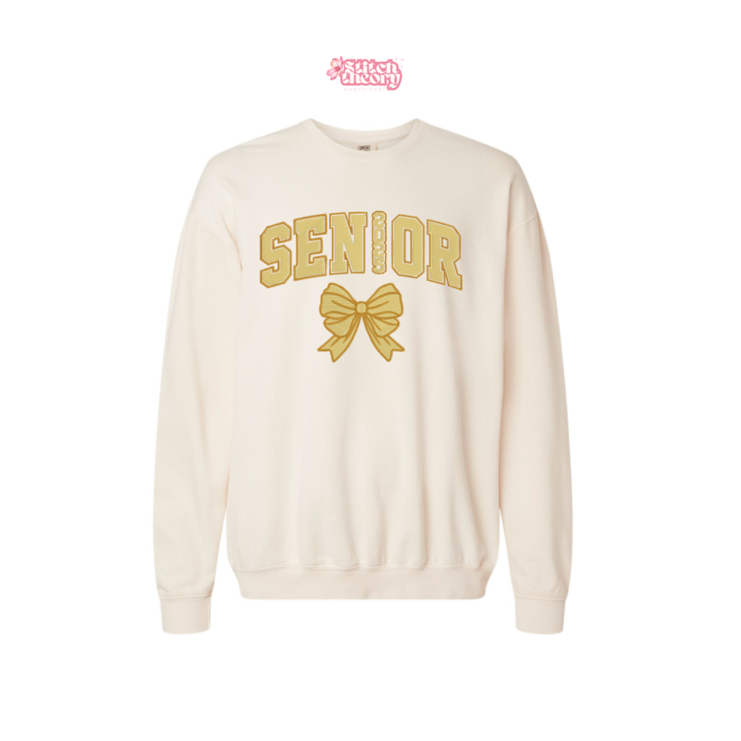 Ivory Senior Bow Lightweight Crewneck