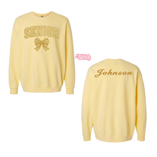 Monochrome Senior Bow Lightweight Crewneck